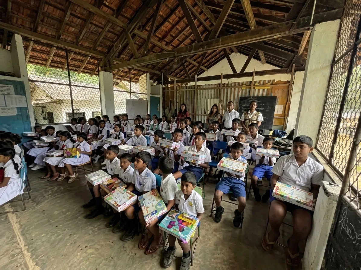 Students in a rural Kandy classroom